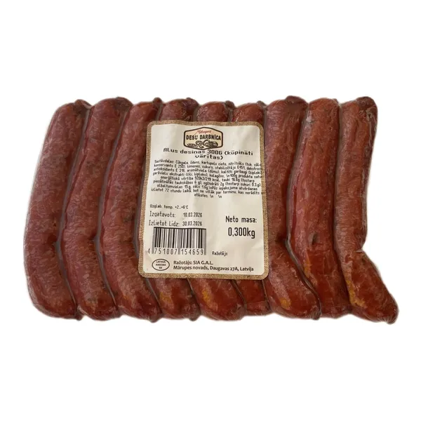 Alus desiņas Mārupes Desu Darbnīca kūpināti varītas 300g