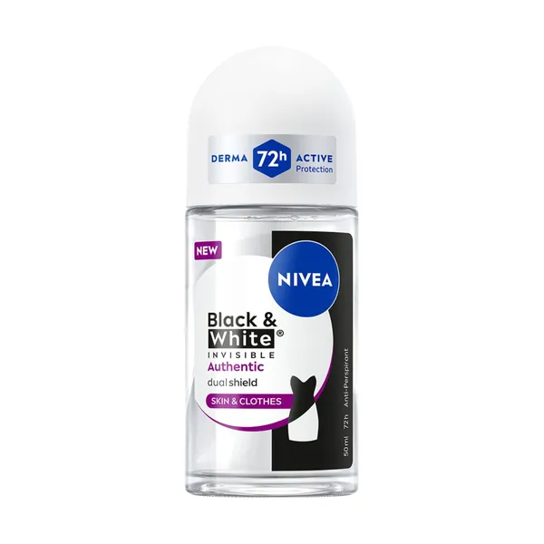 Antiperspirants rullītis Nivea Black&White Authentic sievietēm 50ml