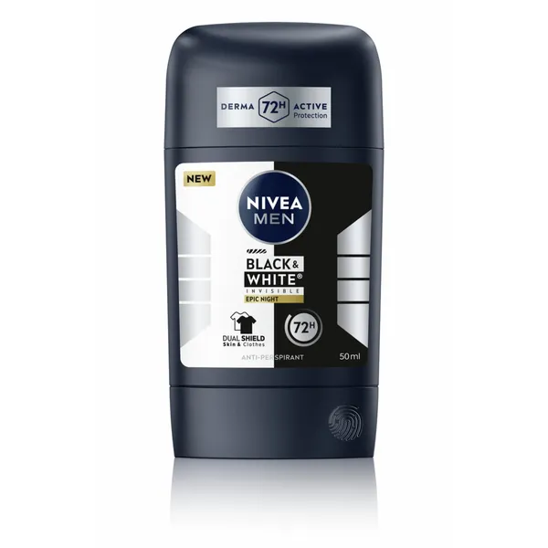 Pieštukinis antiperspirantas NIVEA MEN BLACK&WHITE Epic Night vyrams 50ml