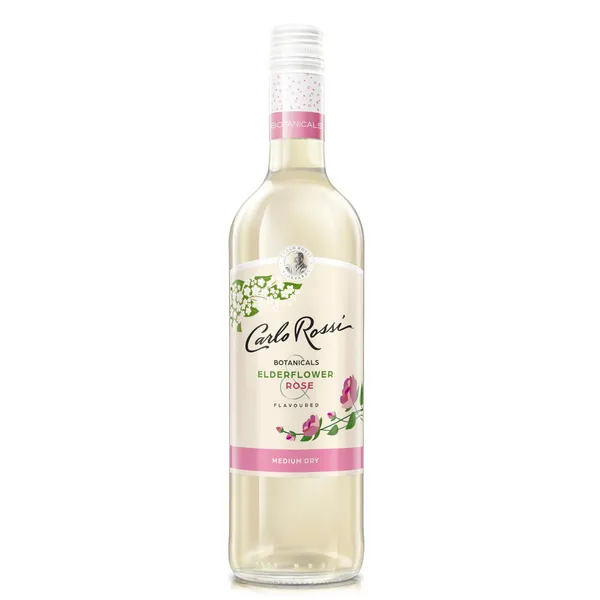 Aromatizēts vīna dzēriens Carlo Rossi Botanicals Elderflower&Rose 10% 0,75l