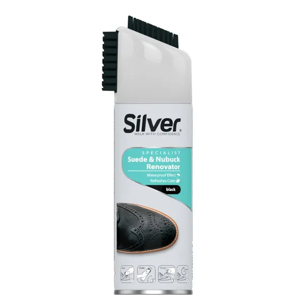 Atjaunojošs līdzeklis Silver suede & nubuck melns 250ml