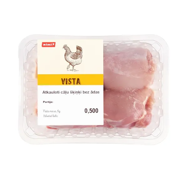 Atkauloti cāļu šķiņķi bez ādas Rimi 500g