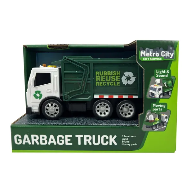 Atkritumu vedējs ar skaņas signālu un gaismām Krass Metro City krāsa un dizains var atšķirties