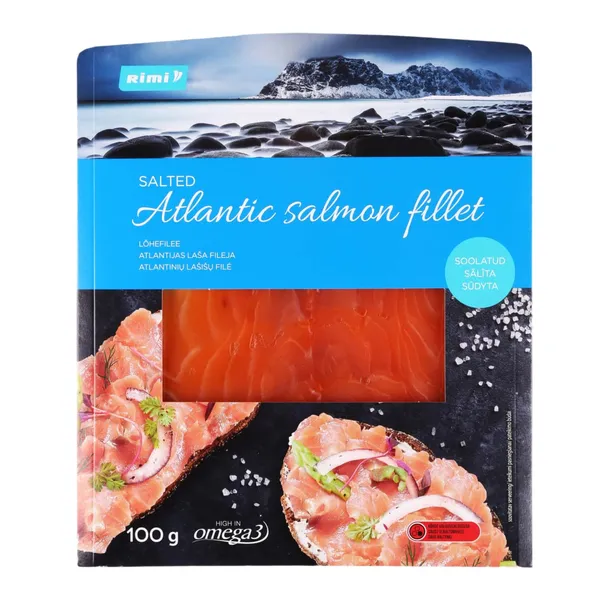 Atlantijas laša fileja Rimi Mare sālīta 100g