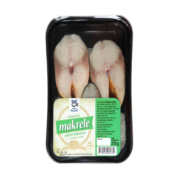 Atlantijas makreles gabaliņi Zivju meistars auksti kūpināti 270g