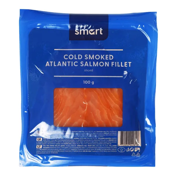 Atlantijas laša fileja Rimi Smart auksti kūpināta, šķēlēs 100g