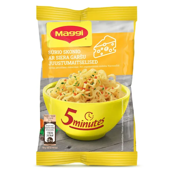 Ātri pagatavojamās nūdeles Maggi ar siera garšu 59,2g