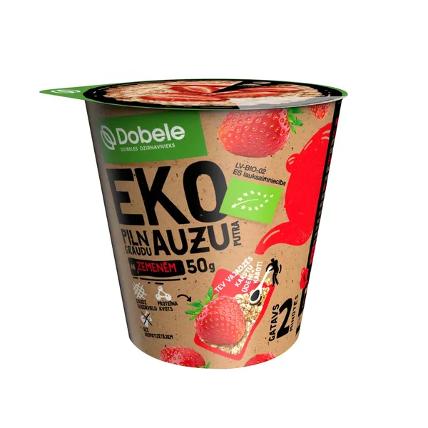 Ātri pagatavojama auzu pārslu putra Dobele zemeņu EKO 50g
