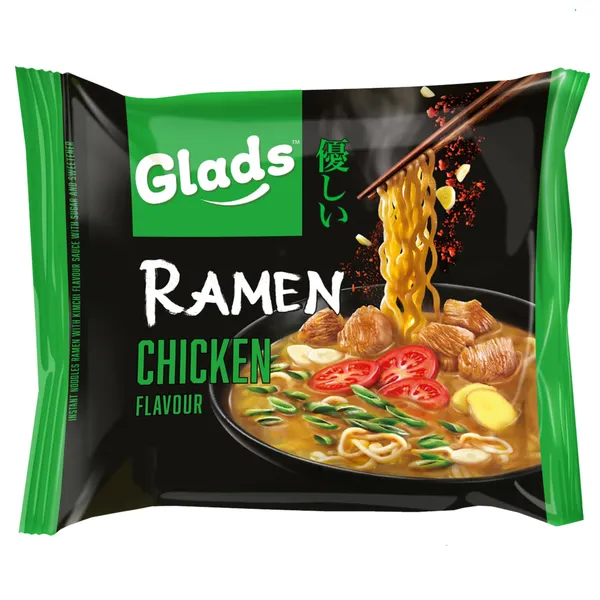 Ātri pagatavojamās nūdeles Glads Ramen Chicken 105g