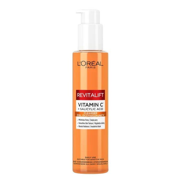Attīroša želeja sejai Loreal Paris Revitalift Clinical izgaismojoša 150ml