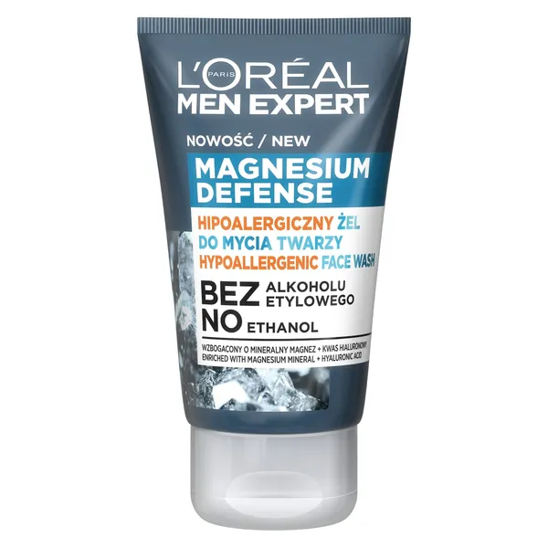 Attīrošais līdzeklis LOreal Men Expert Magnesium Defence hipoalerģisks, jutīgai sejas ādai 100ml