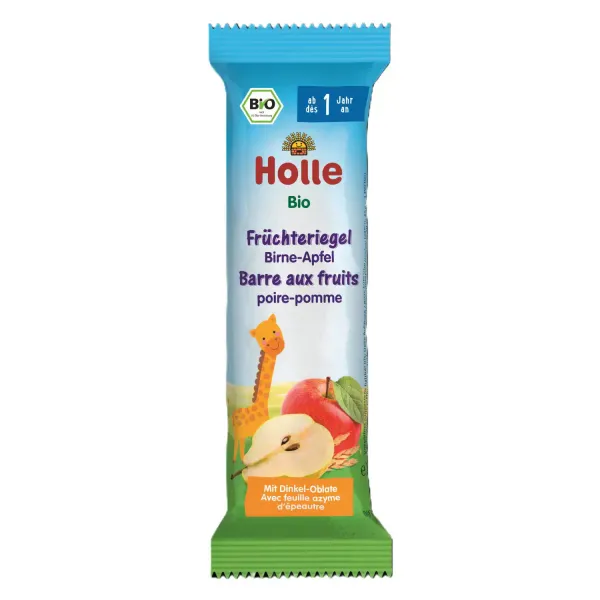 Augļu batoniņš Holle ar āboliem un bumbieriem no 12 mēn. BIO 25g