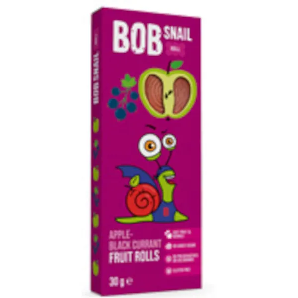 Augļu konfekte Bob snail ābolu un upeņu rullīši 30g