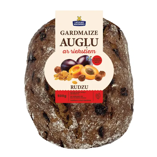 Augļu maize Gardmaize ar riekstiem 500g