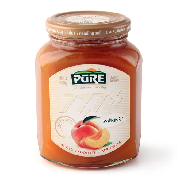 Augļu produkts Pūre Smēriņš aprikožu 77,7% ogu 410g