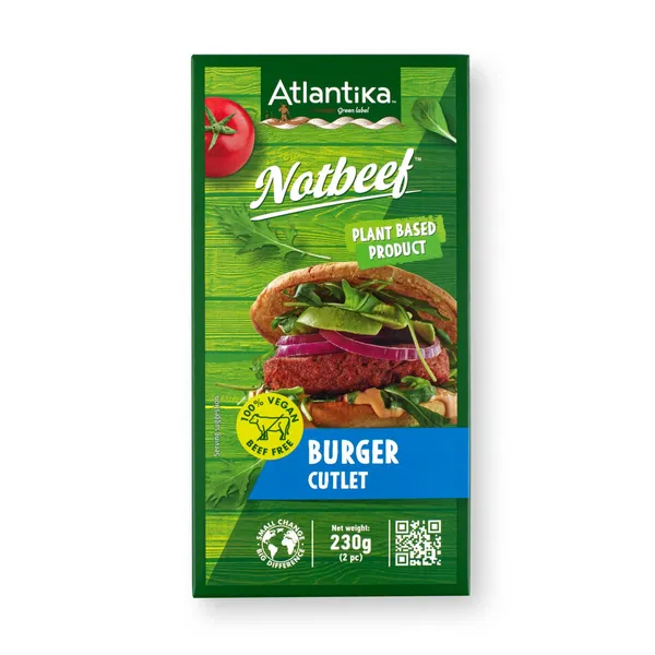 Augu bāzes burgeru kotlete Atlantika green label 230g