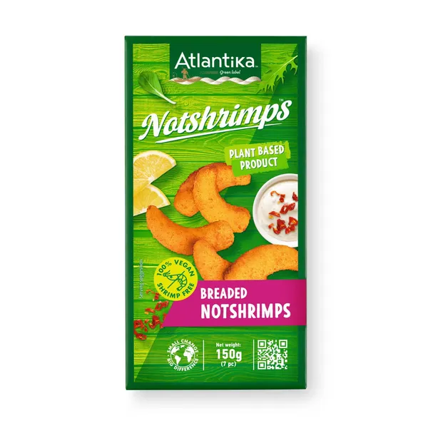 Augu bāzes panētas garneles Atlantika 150g