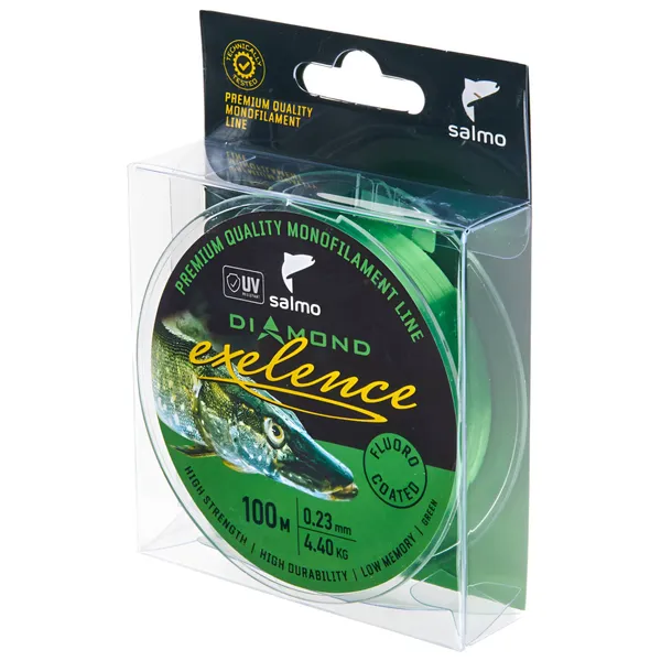 Aukla monofīlā Salmo Diamond Exelence fluorescējoši zaļš 100