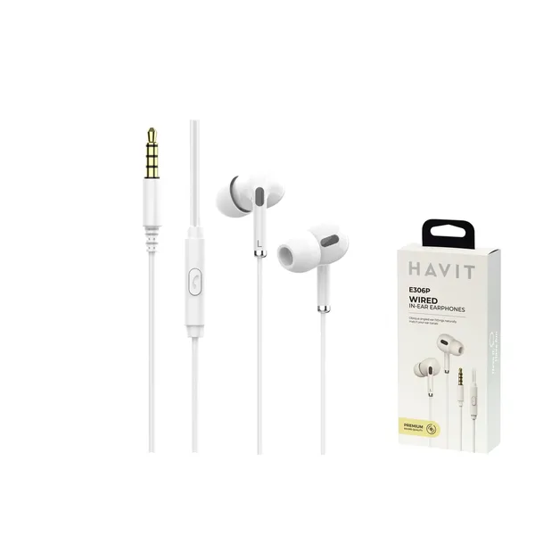 Austiņas Havit Dot 306 3.5mm mik. 1.2m