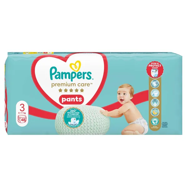 Autiņbiksītes Pampers Premium Pants VP S3 6-11kg 48gb