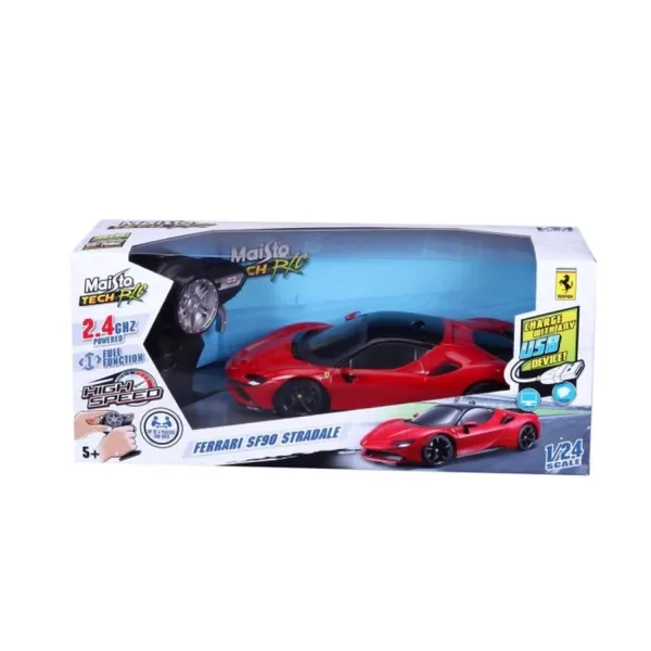 Rotaļlieta Maisto tech 1:24 automašīnas modelis Ferrari SF90 Stradaie, 82334