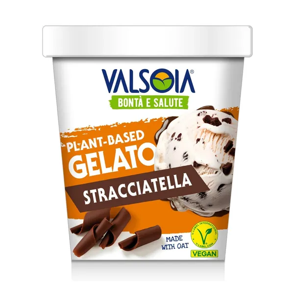 Auzu bāzes saldējums Valsoia ar tumšās šokolādes pārslām 510ml/300g