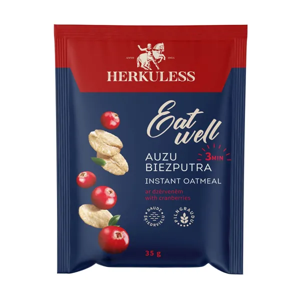 Pārslas Herkuless ārti pagat.auzu biezp.ar dzērvenēm 35g