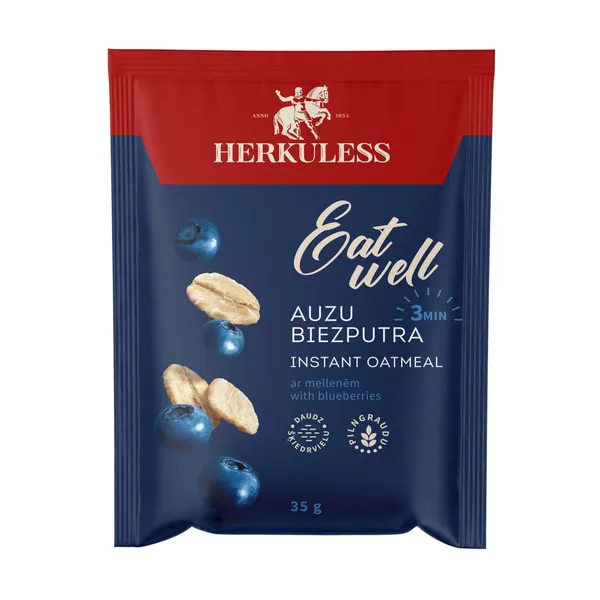 Auzu pārslu biezputra HERKULESS melleņu 35g