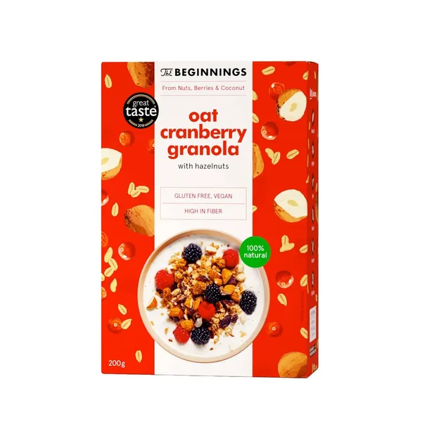 Auzu granola The Beginnings ar dzērvenēm 200g