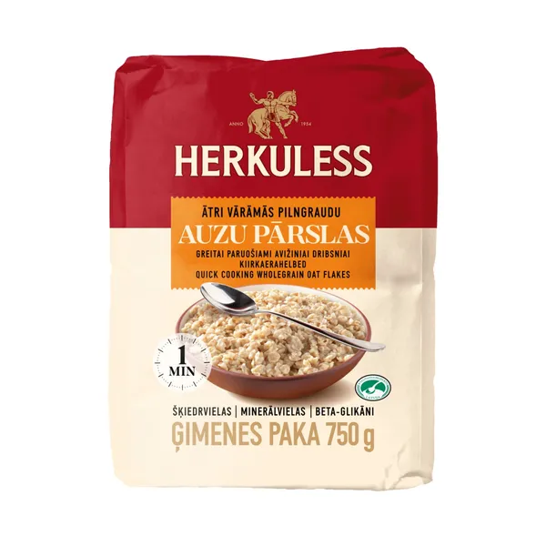 Auzu pārslas Herkuless ātri vārāmās 750g