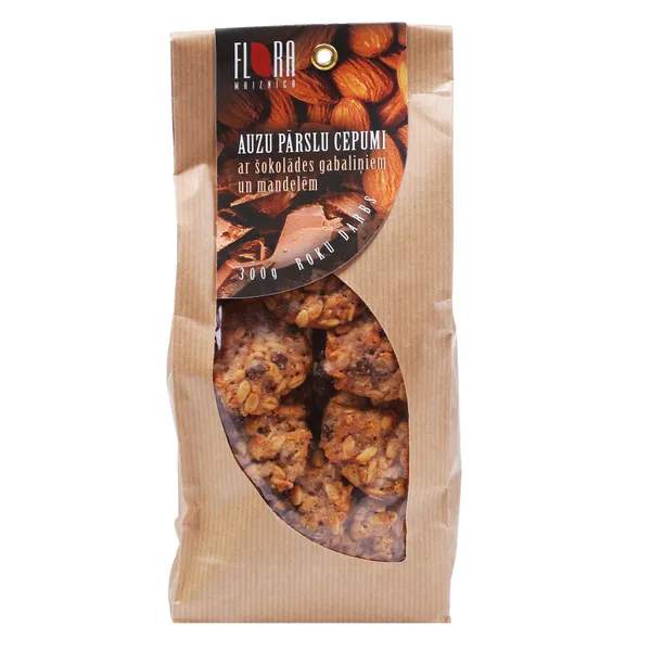 Cepumi auzu pārslu FLORA mandeļu un šokolādes 300g