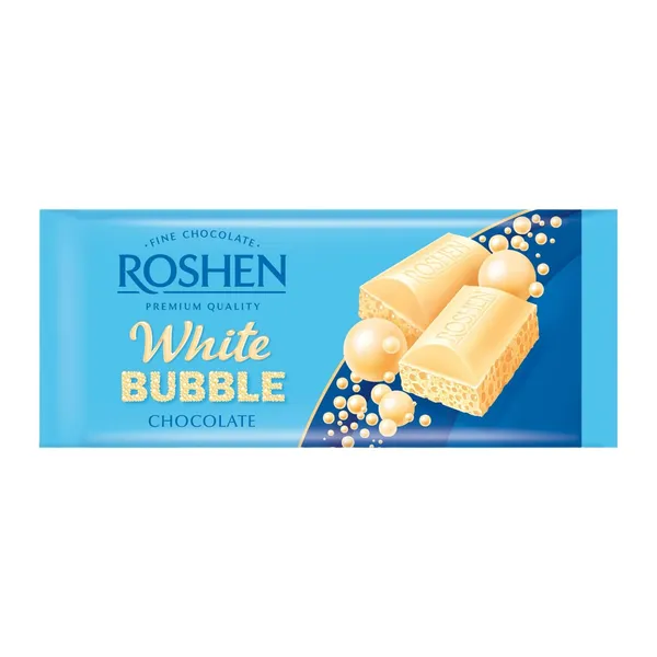 Šokolāde porainā baltā 80g, Roshen