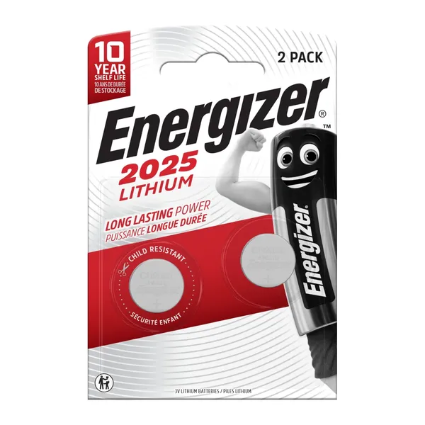 Baterija Energizer Lithium CR2025 BP2 2 gab