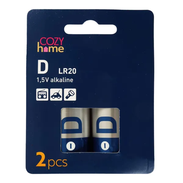 Baterijas Cozy Home D 1,5 V LR20, 2 gab.
