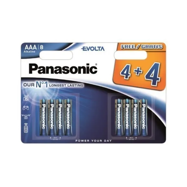 Baterijas Panasonic LR03EGE/8B 4+4gab