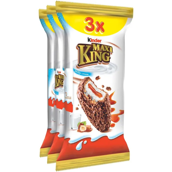 Biskvīta batoniņš Kinder Maxi King komplekts 3x35g