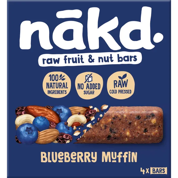 Batoniņš Nākd Blueberry Muffin ar mellenēm 4x35g