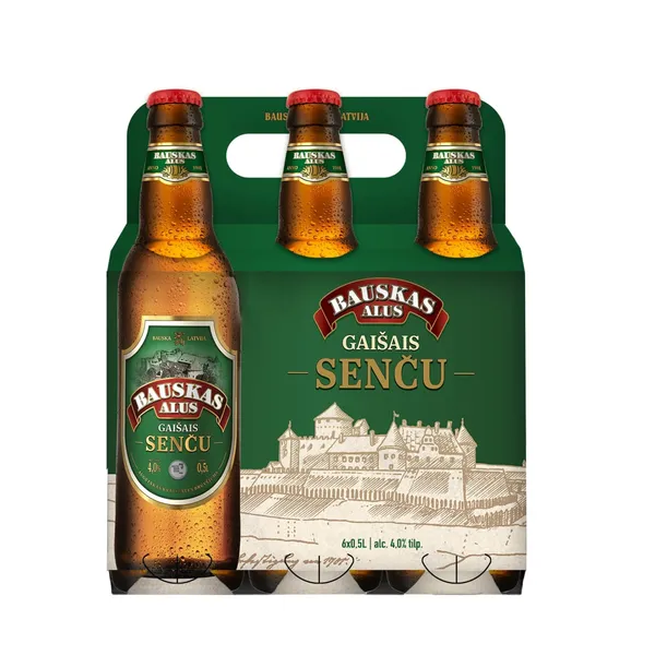 Bauskas Alus Senču 4% multipaka 6x500ml
