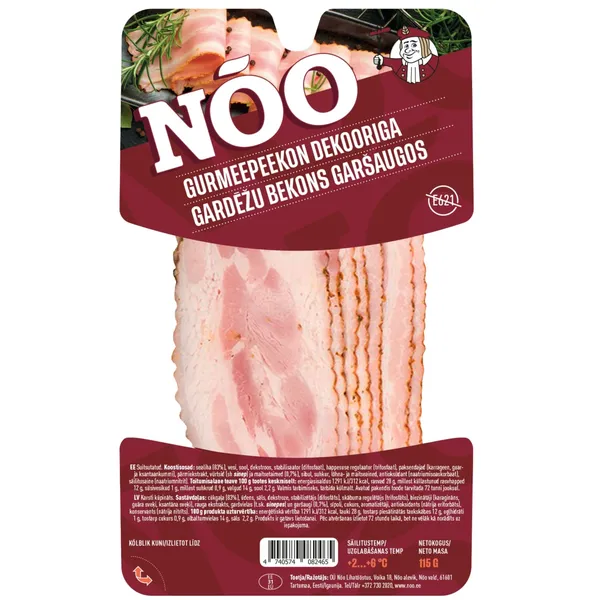 Bekons Noo Gardēžu garšaugos 115g