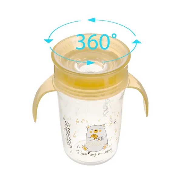 Bērnu krūzīte Akuku 360 neizlīstoša 240ml 1gab.