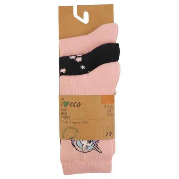 Bērnu zeķes I Love Eco augstas 3p 34/36