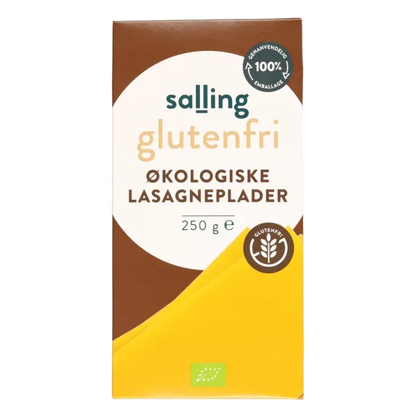Ekoloģiskas bezglutēna lazanjas plāksnes Salling Glutenfri 250g