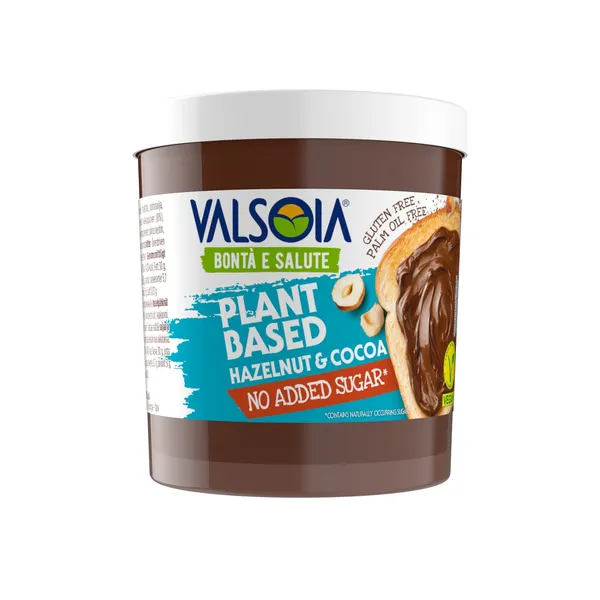 Bezglutēna šokolādes un lazdu riekstu krēms Valsoia bez pievienota cukura 200g