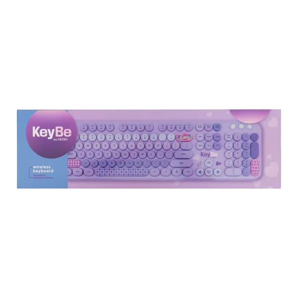 Bezvadu tastatūra KeyBe lavandas krāsā AW26
