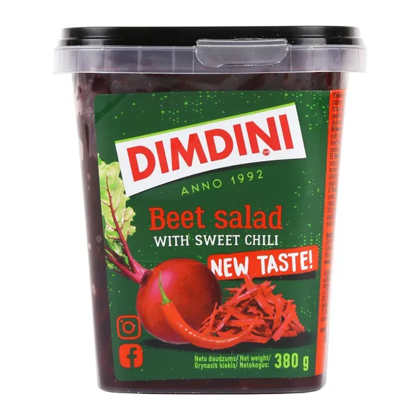 Biešu salāti ar saldo čili DIMDIŅI 380g
