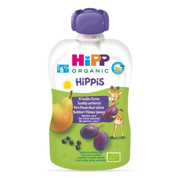 Biezenis Hipp plūmju, upeņu un bumbieru BIO 100g