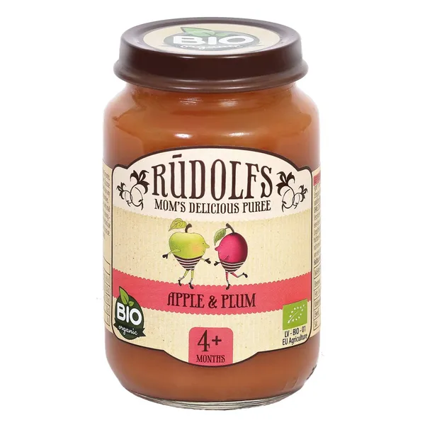 Biezenis Rūdolfs ābolu-plūmju Bio 190g