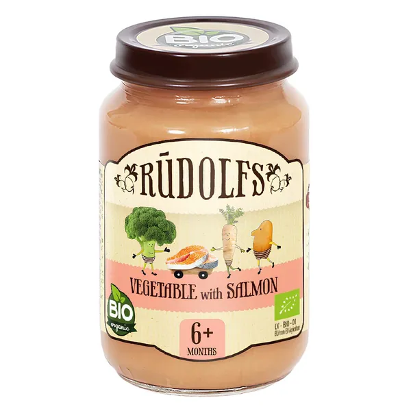 Biezenis Rūdolfs ar lasi un dārzeņiem BIO 190g