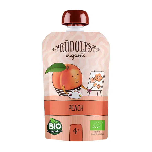 Biezenis Rūdolfs Persiku zīdaiņiem no 4 mēnešu vecuma BIO 90g