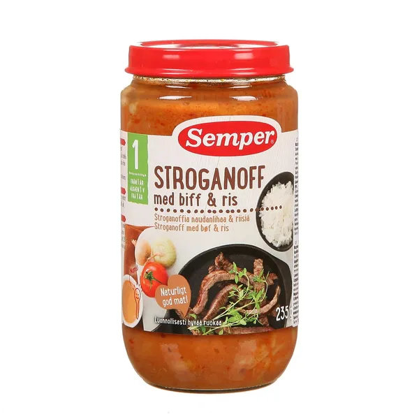 Biezenis Semper stroganovs no 12 mēnešu vecuma 235g